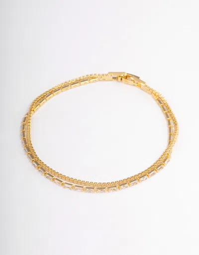 Lovisa Gold Plated Dainty Baguette Cupchain Bracelet