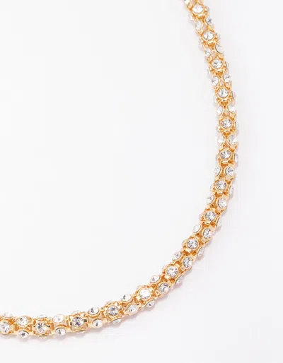 Lovisa Gold Plated Diamante Fireball Chain Necklace