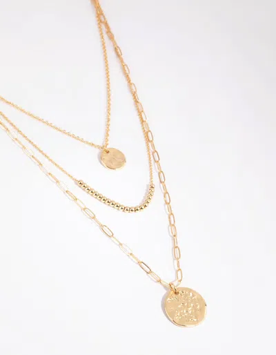 Lovisa Gold Plated Disc & Ball Necklace Pack