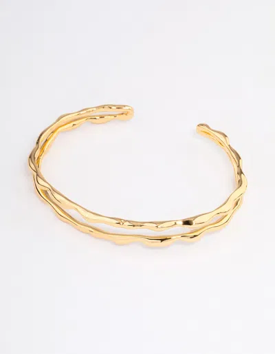 Lovisa Gold Plated Double Molten Cuff Bangle