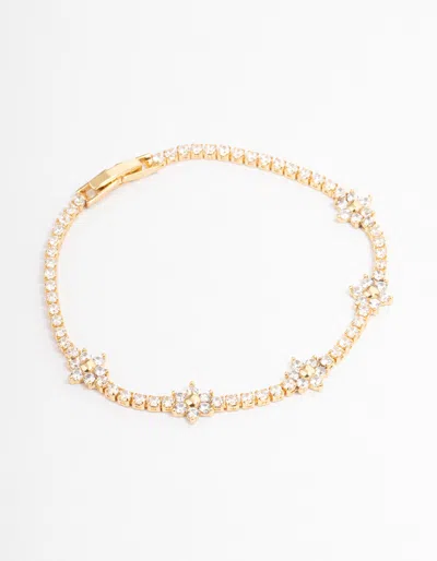 Lovisa Gold Plated Flower Cupchain Tennis Bracelet
