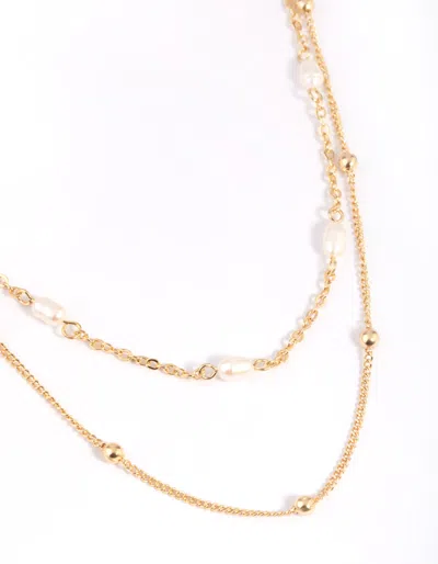 Lovisa Gold Plated Freshwater Pearl Layered Necklace