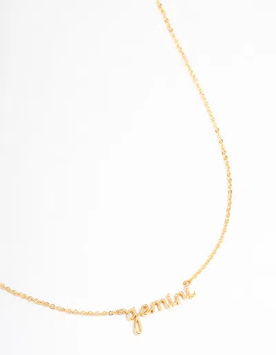 Lovisa Gold Plated Gemini Script Pendant Necklace