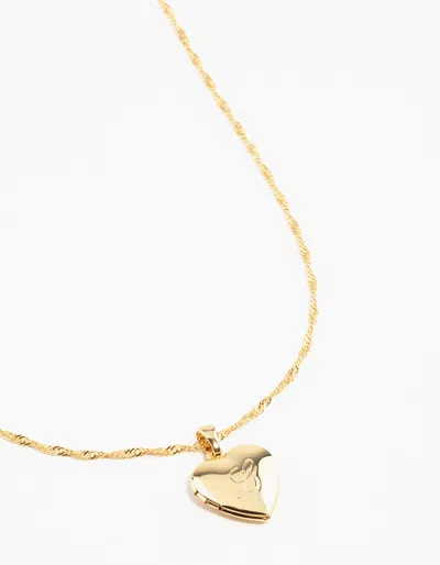 Lovisa Gold Plated Heart Locket Initial L Necklace