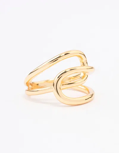 Lovisa Gold Plated Interlocked Ring In Purple