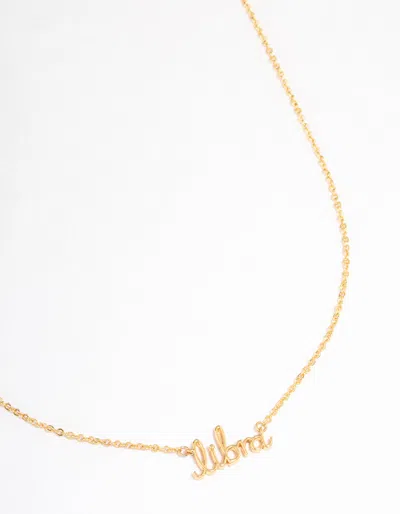Lovisa Gold Plated Libra Script Pendant Necklace