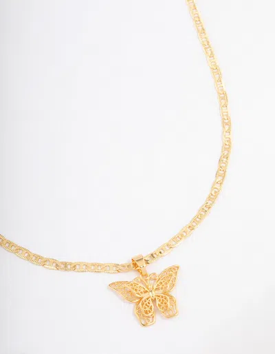 Lovisa Gold Plated Mariner Chain Butterfly Necklace