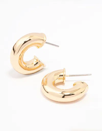 Lovisa Gold Plated Mini Chunky Hoop Earrings