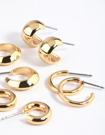 Lovisa Gold Plated Mixed Hoop Earring Pack
