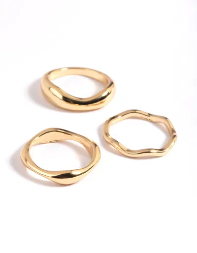 Lovisa Gold Plated Molten Band Ring Pack