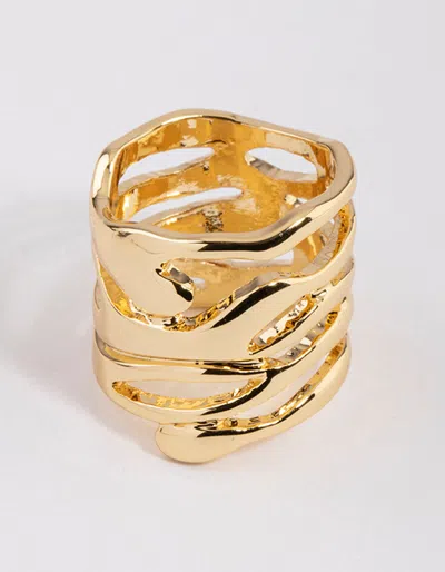Lovisa Gold Plated Molten Layered Ring