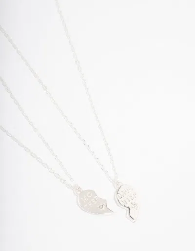Lovisa Gold Plated Mother & Daughter Pendant Necklace Pack In Silver