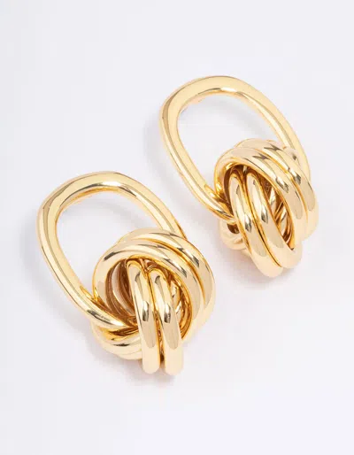 Lovisa Gold Plated Oval Knotted Drop Earrings