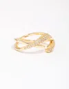 Lovisa Gold Plated Pave Interlaced Ring In Gold