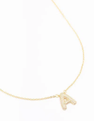 Lovisa Gold Plated Pave Letter A Necklace