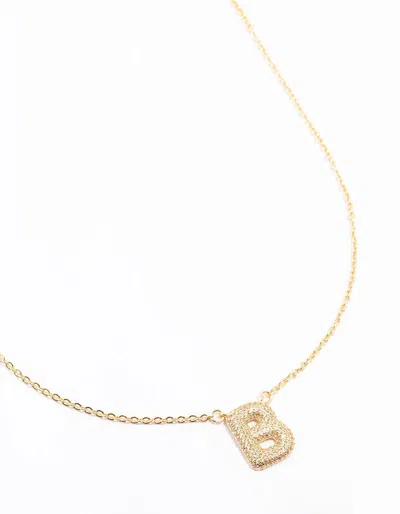 Lovisa Gold Plated Pave Letter B Necklace