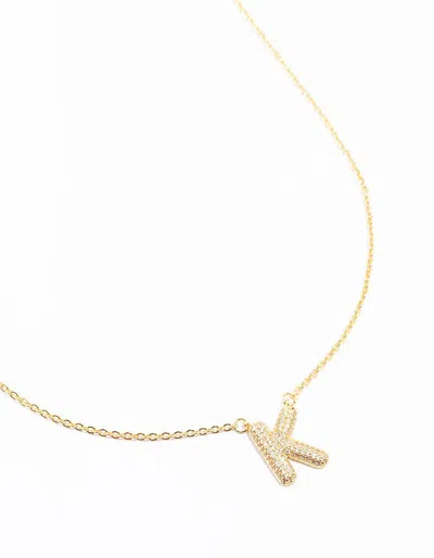 Lovisa Gold Plated Pave Letter K Necklace