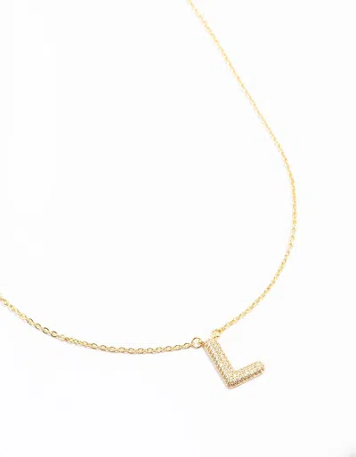 Lovisa Gold Plated Pave Letter L Necklace