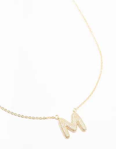 Lovisa Gold Plated Pave Letter M Necklace