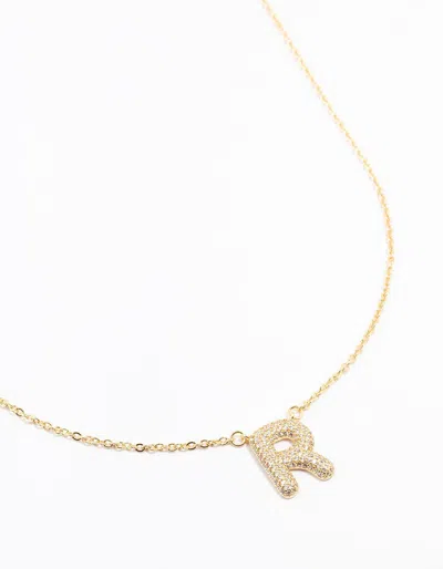 Lovisa Gold Plated Pave Letter R Necklace