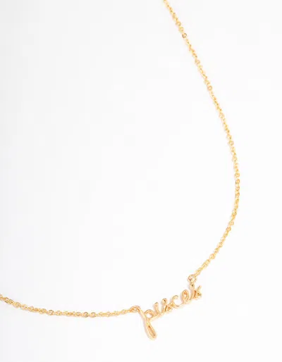 Lovisa Gold Plated Pisces Script Pendant Necklace