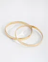 Lovisa Gold Plated Plain Hoop Bangle Bracelets In Gold