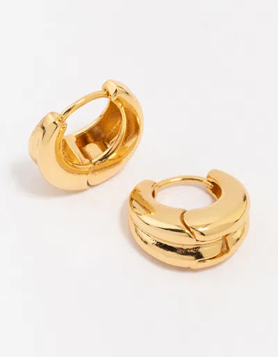 Lovisa Gold Plated Ribbed Hoop Earrings