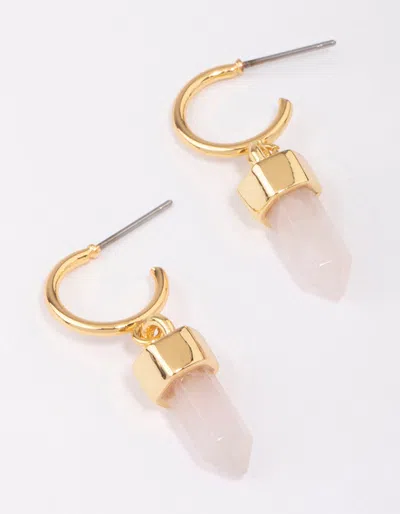 Lovisa Gold Plated Rose Quartz Drop Earrings