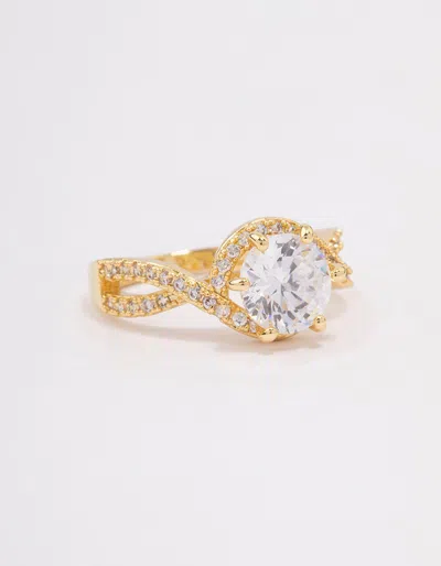 Lovisa Gold Plated Round Infinity Halo Ring In Silver
