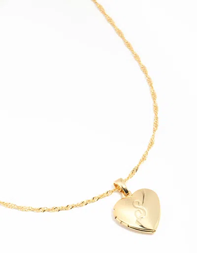 Lovisa Gold Plated S Heart Locket Necklace