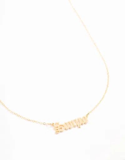 Lovisa Gold Plated Scorpio Gothic Script Necklace
