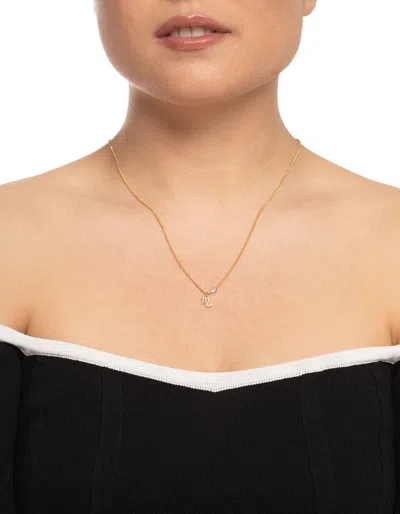 Lovisa Gold Plated Scorpio Necklace With Cubic Zirconia Pendant