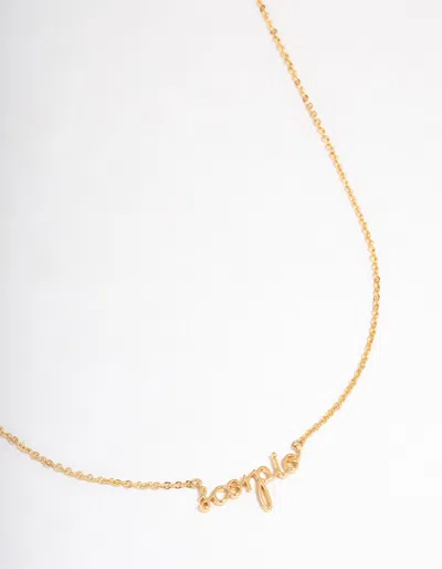 Lovisa Gold Plated Scorpio Script Pendant Necklace
