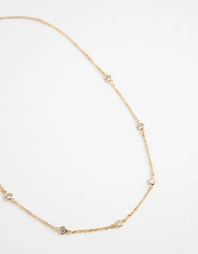 Lovisa Gold-plated Seven Crystal Necklace