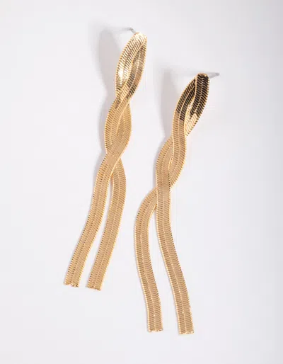 Lovisa Gold Plated Snake Chain Drop Earrings