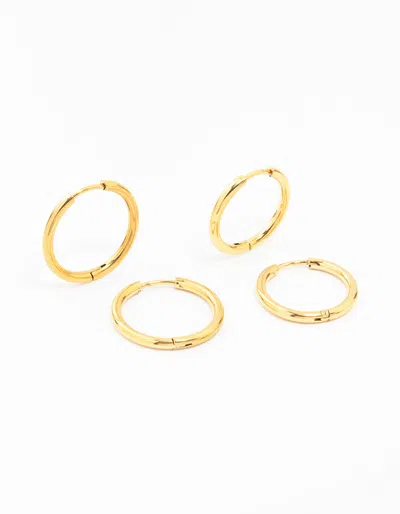 Lovisa Gold Plated Stainless Steel Mini Hoop Earrings 2-pack