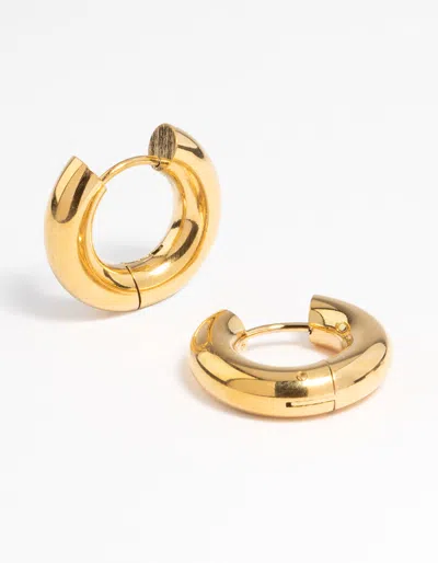 Lovisa Gold Plated Stainless Steel Thick Huggie Earrings