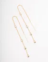 Lovisa Gold Plated Station Pear Thread Through Earrings In Gold