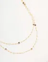 Lovisa Gold Plated Station Semi Precious Shards And Ball Layered Necklace
