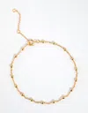 Lovisa Gold Plated Sterling Silver Ball Chain Bracelet Or Anklet In Gold