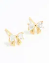Lovisa Gold Plated Sterling Silver Cubic Zirconia Bow Stud Earrings