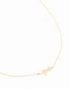 Lovisa Gold Plated Sterling Silver Cubic Zirconia Double Cross Necklace