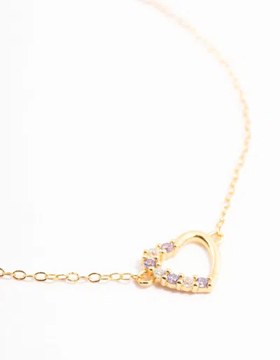 Lovisa Gold Plated Sterling Silver Cubic Zirconia Heart Bracelet