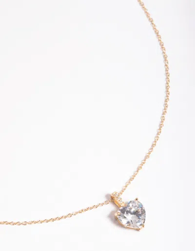 Lovisa Gold Plated Sterling Silver Cubic Zirconia Heart Necklace