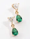 Lovisa Gold Plated Sterling Silver Cubic Zirconia Pear Drop Earrings In Gold