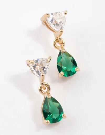 Lovisa Gold Plated Sterling Silver Cubic Zirconia Pear Drop Earrings