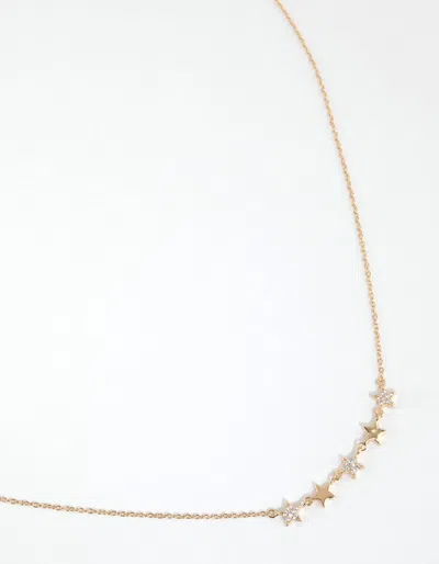 Lovisa Gold Plated Sterling Silver Cubic Zirconia Starry Necklace