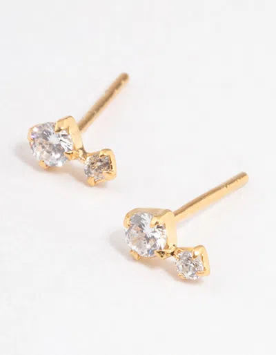 Lovisa Gold Plated Sterling Silver Cubic Zirconia Stud Earrings