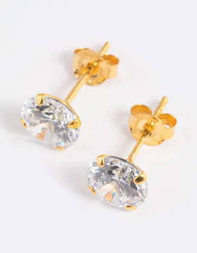 Lovisa Gold Plated Sterling Silver Cubic Zirconia Stud Earrings