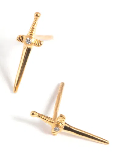 Lovisa Gold Plated Sterling Silver Dagger Stud Earrings